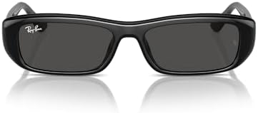 Amazon.com: Ray-Ban RB4457D Sunglasses, Black/Dark Grey, 55 mm